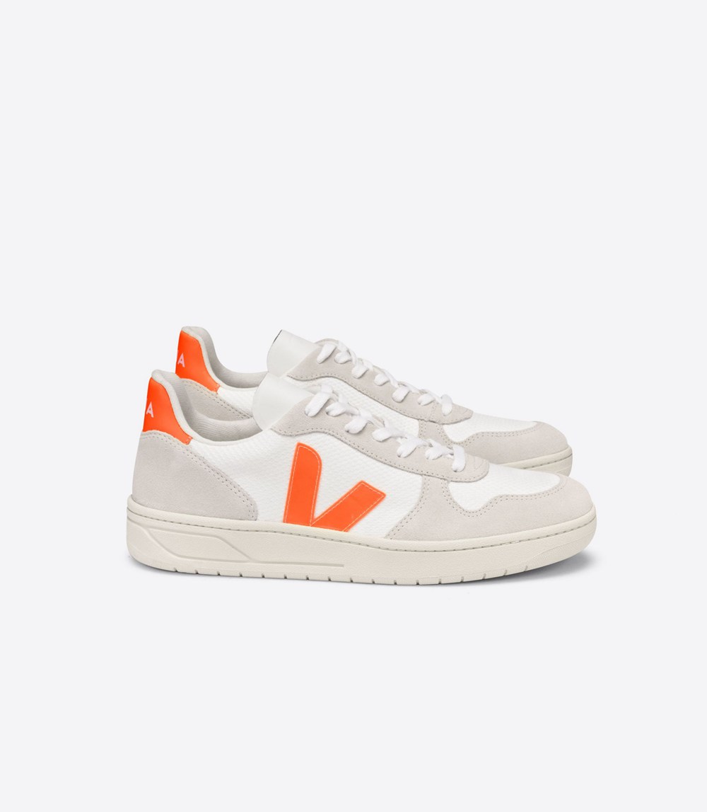 Veja Sneakers Barbati - V-10 B-Mesh - Albi/Bej/Portocalii - 0891267-MT